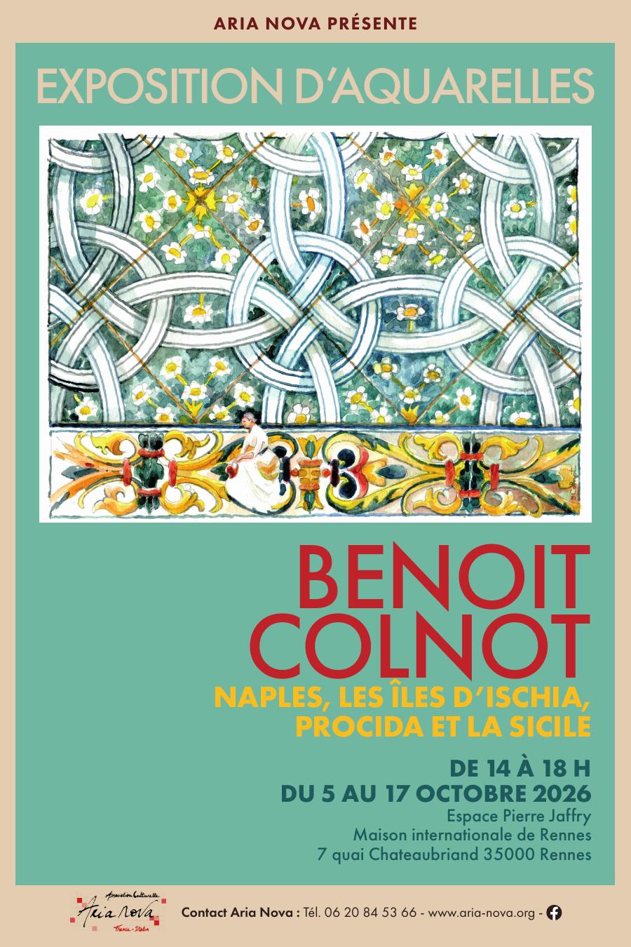 Locandina — Esposizione acquerelli di Benoît Colnot